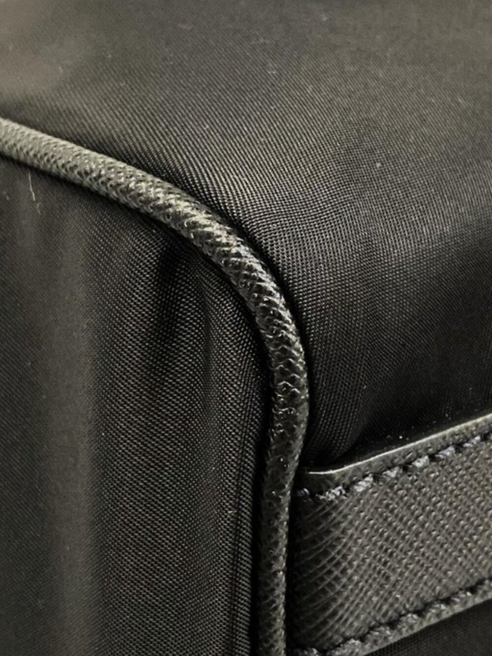 Prada Boston Bag Black Re-Nylon No Lock Leather - Picture 6 of 15